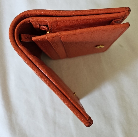 Gucci Marmont Folding Wallet Flora Orange Full Inclusion Preloved - Picture 5 of 13